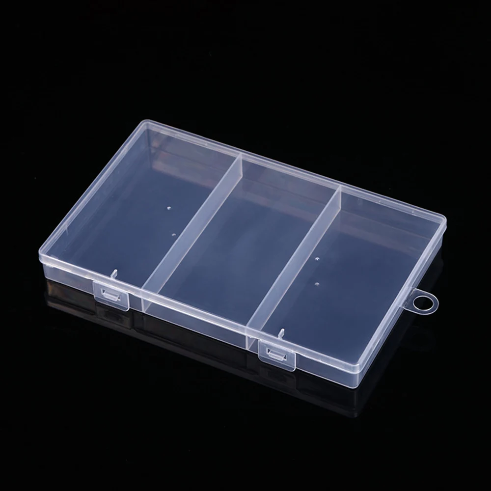 3 Slots Transparent Plastic Storage Box Organizer Stickers Box Desktop Container Washi Tape Stickers Box Art Tool Case Desktop