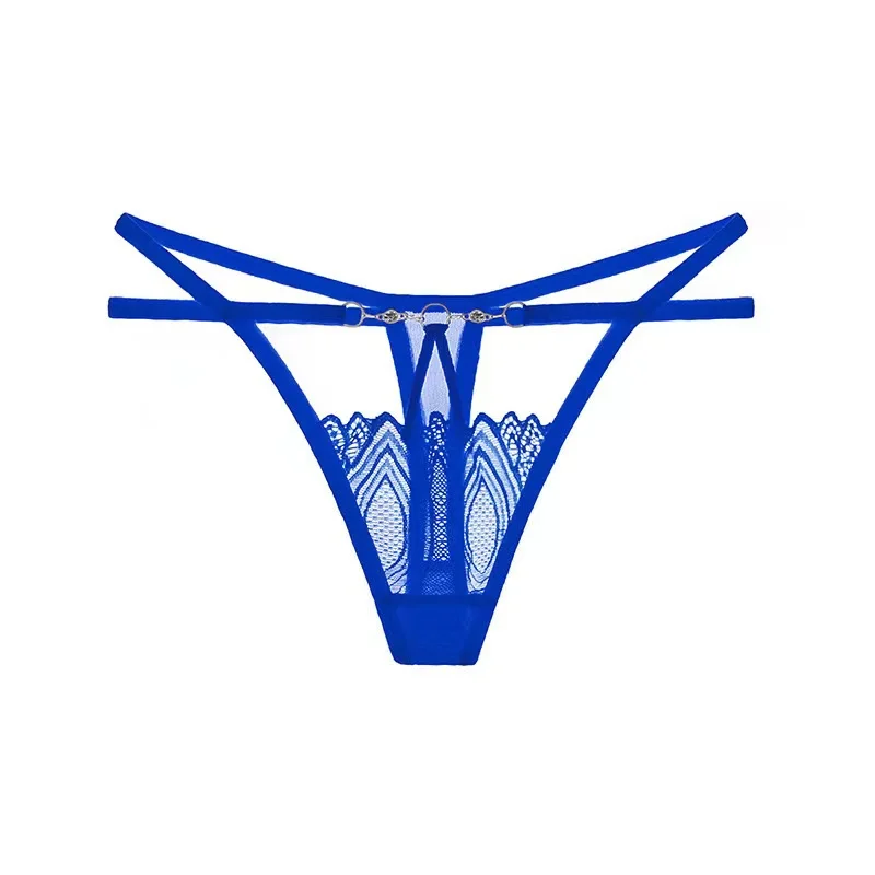 Bikini Thong Solid Color Underwear Briefs Low Waist Female Lingerie Lace Panties