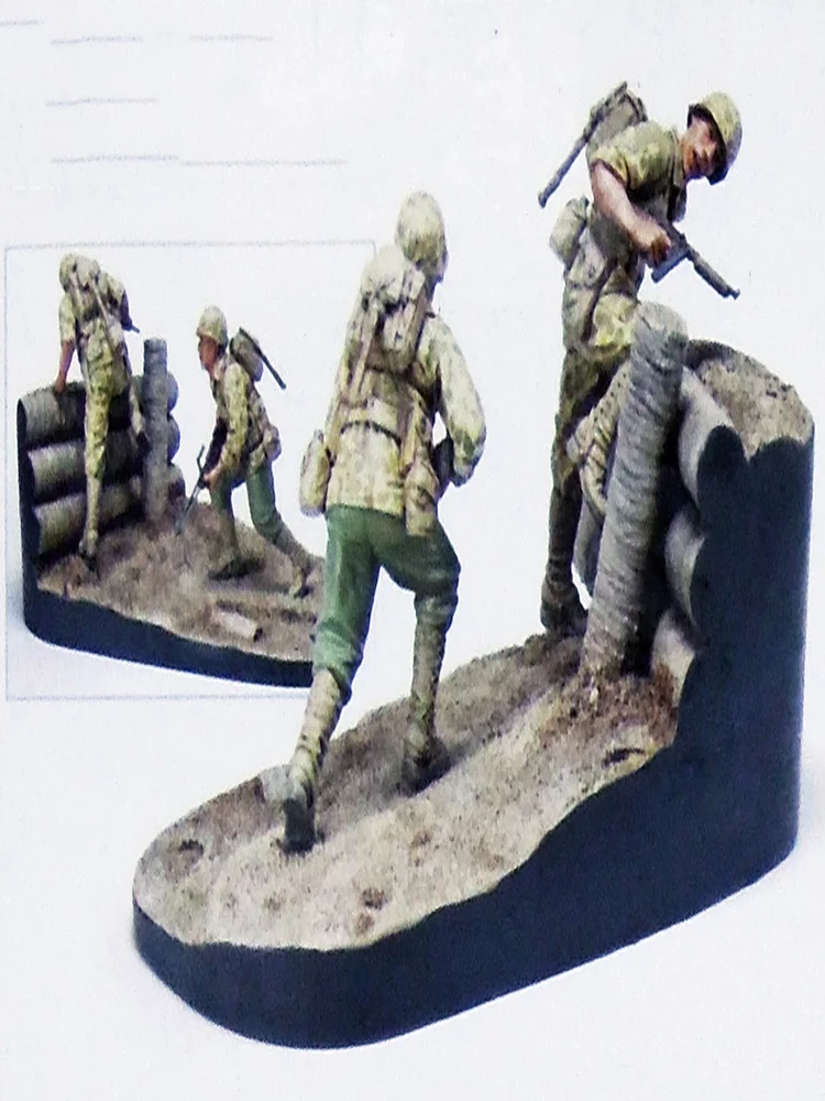 New Unassembled 1/35 U.S. Marines Infantry Pacific without base   Resin Kit DIY Toys Unpainted resin model