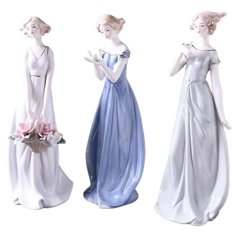 European ceramic character ornament exquisite gift living room wine cabinet TV cabinet decoration creative new wedding gift