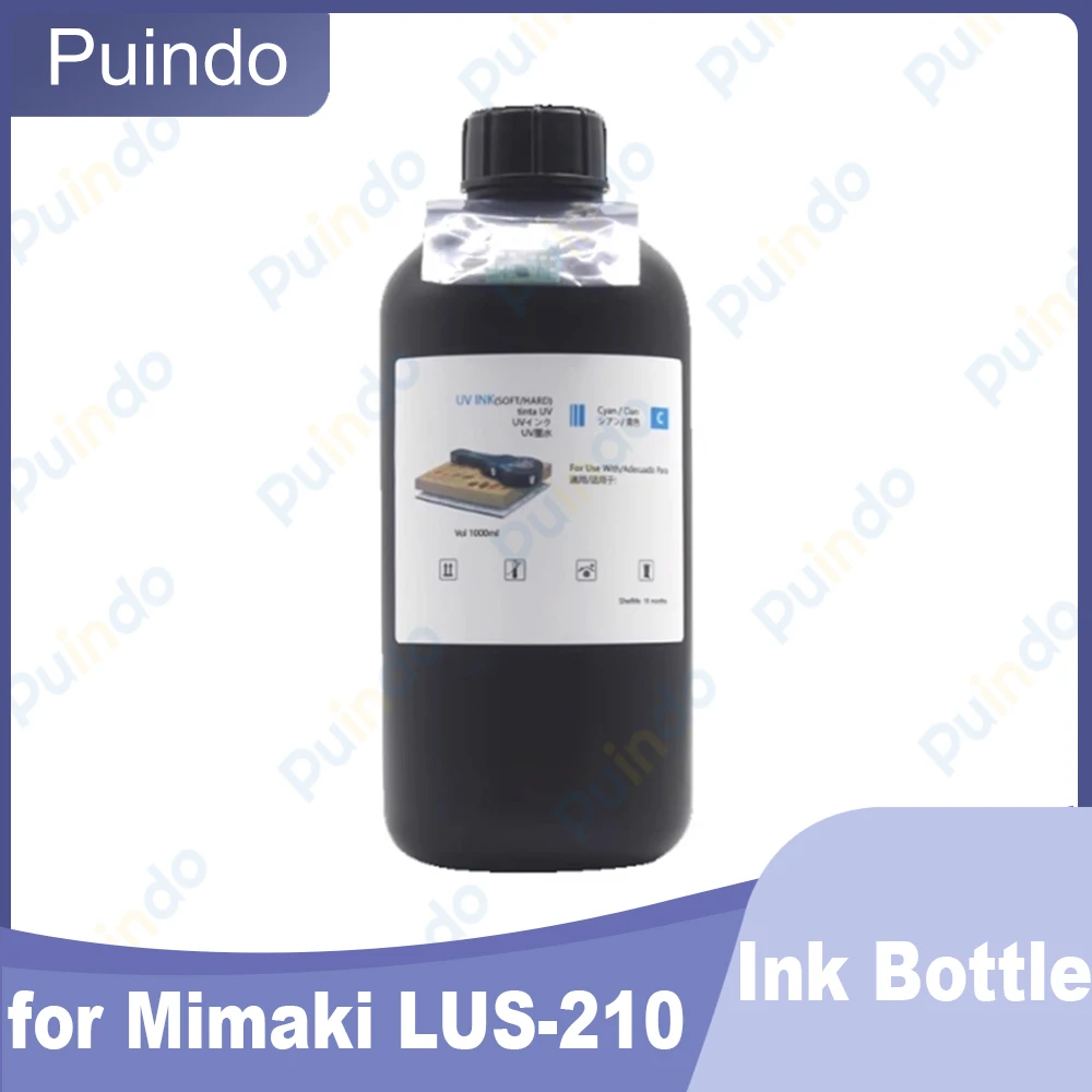 

1000ml/bottle UV Ink with Chip for Mimaki LUS-210 Rigid Printing Flexible Printing (Hard/Flexible Formulation)