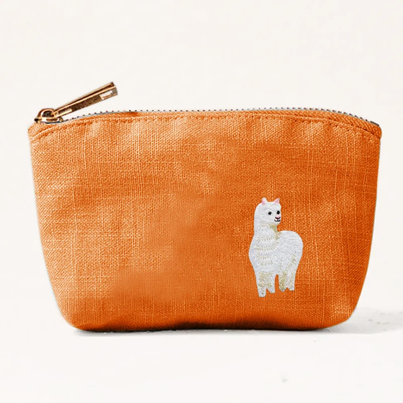 New canvas purse Marine Animal Embroidered Canvas Coin Makeup Bag Fashion Accessory clutch bag Pouch Woman wallet