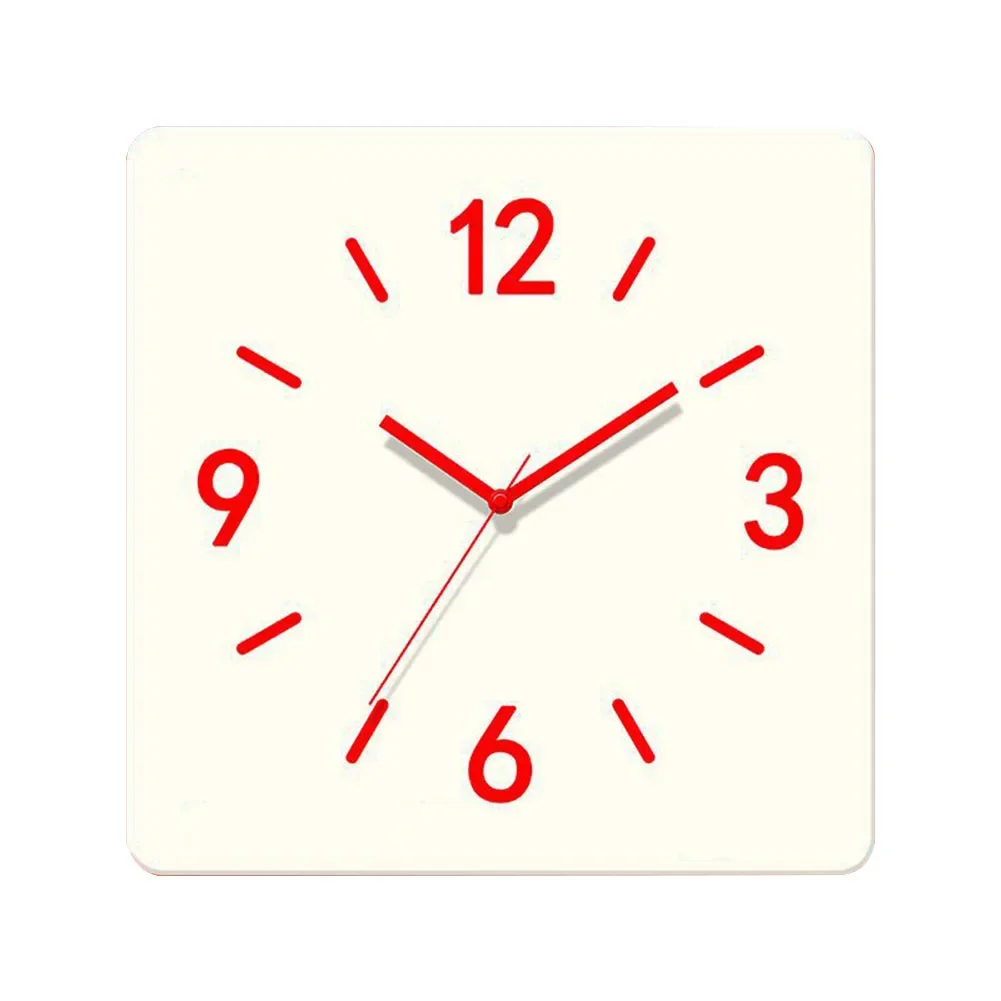 

12inch Square Wall Clock With Silent Quartz Movement And Non Ticking Mechanism Suitable For Bedroom Office And Living Spaces