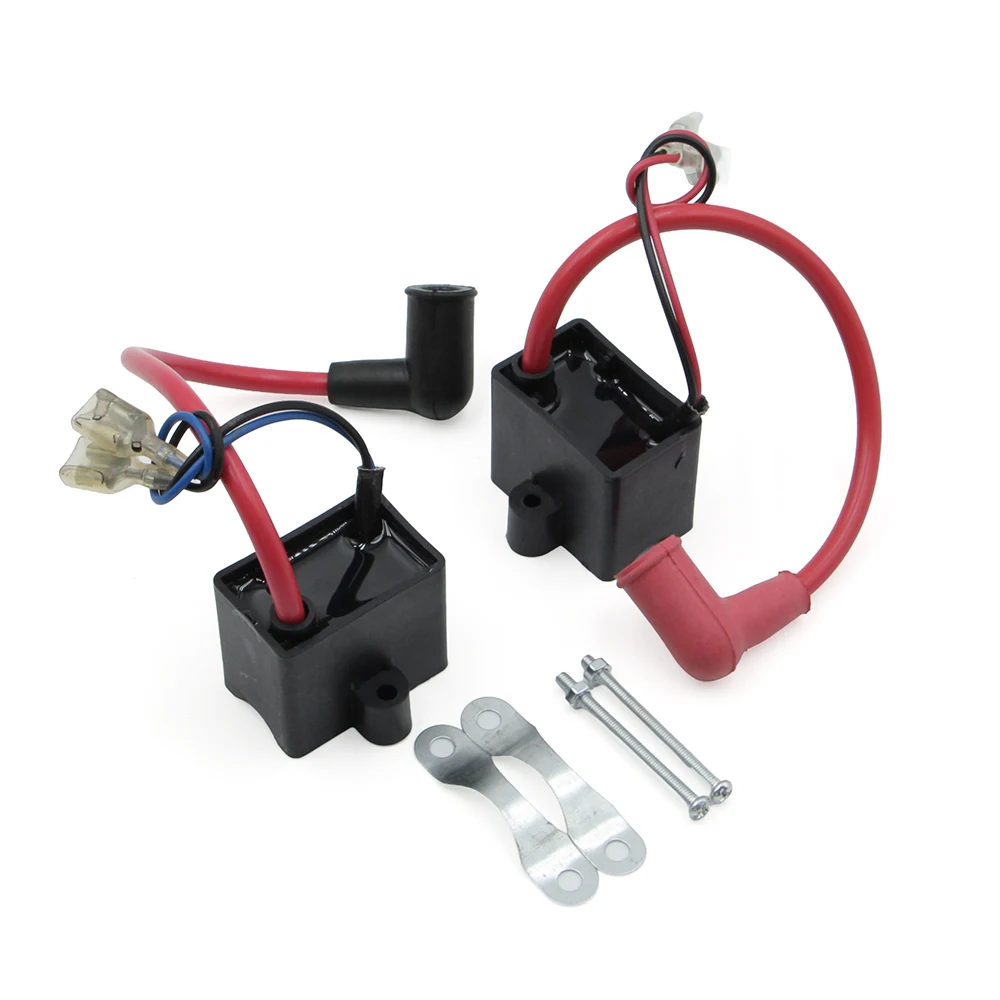 Vela de ignição da bobina de ignição cdi para motores de 2 tempos 49cc 50cc 60cc 66cc 70cc 80cc peças de bicicleta motorizada