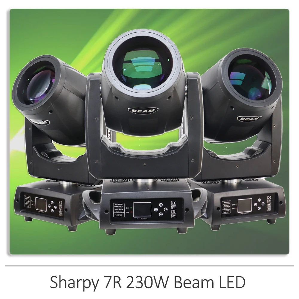 Mini luz Sharpy Beam 7R de 230W para escenario, lámpara de cabeza móvil con 17 Gobos, RGBW, 16/20 canales, DMX512, para boda, discoteca, DJ, Club,