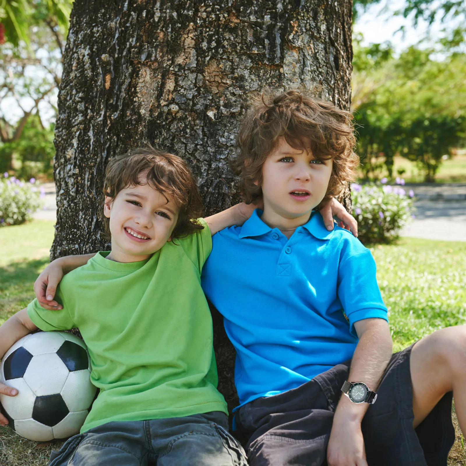 1 قطعة ساعة مضيئة مقاومة للماء للتمويه كوارتز ساعة للرؤية الليلية الفولاذ المقاوم للصدأ مشبك قماش حزام #6