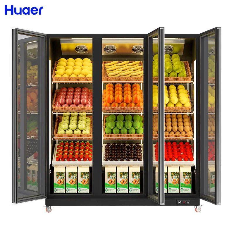 commercial refrigerated fruit display case big fridge for fruit