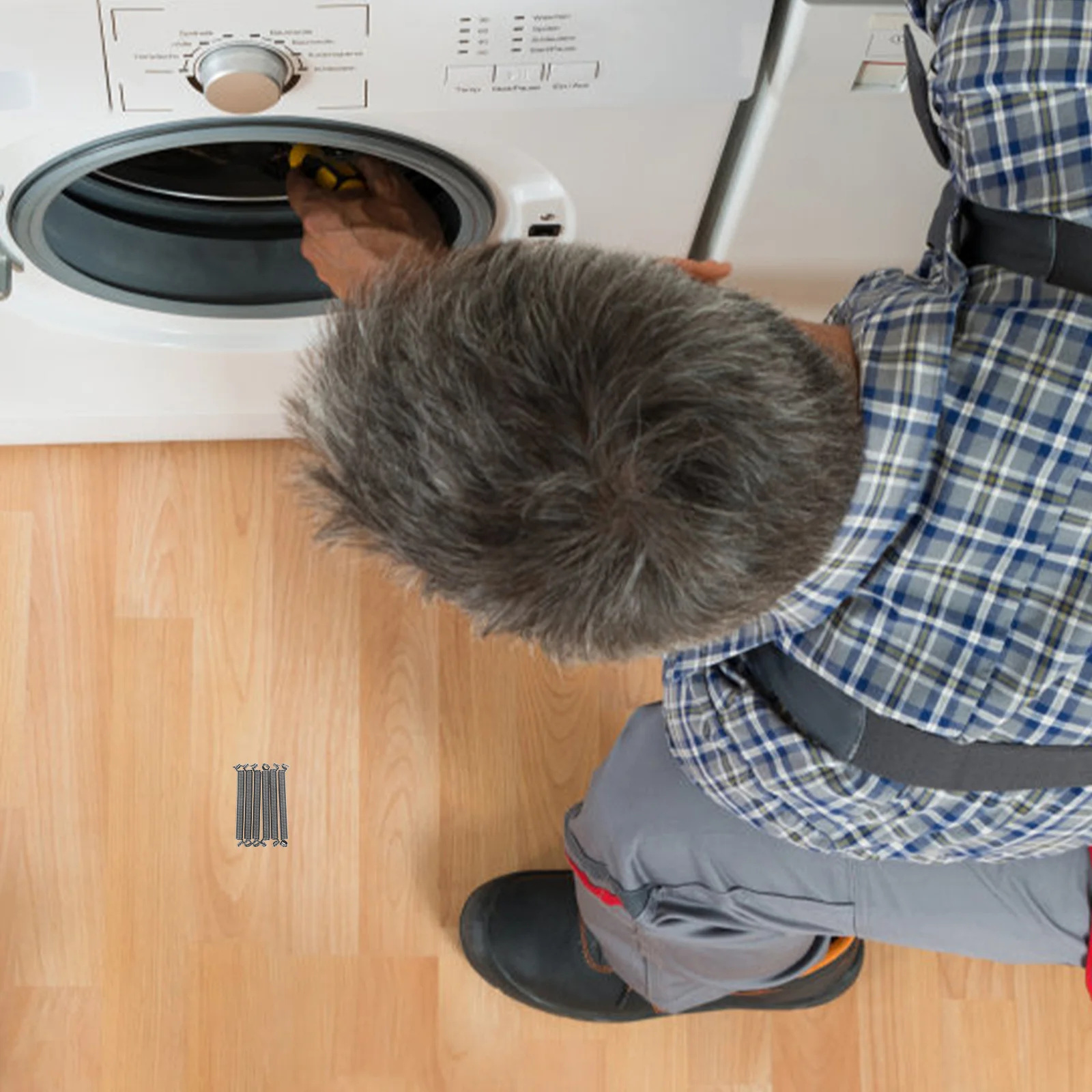 

6Pcs Washing Machine Door Boot Seal Clamp Heavy Duty Front Load Washer Retaining Fit Spring Design for Panel and Dust