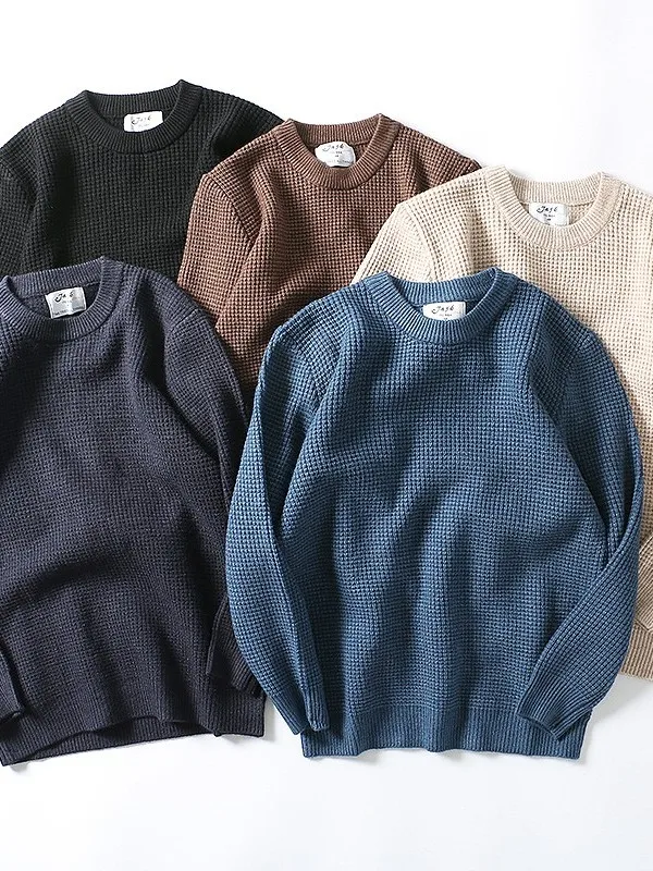 

Anti-Ball M Knitted Sweater Modal Base Layer Autumn Winter Wfle Knit Casual Trendy Long Sve round Ne Sweatirt