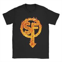 Streetwear Sally Face SF Logo T-Shirt Men's 100%Cotton Short Sleeve Sanitys Falls Round Neck Summer Clothes