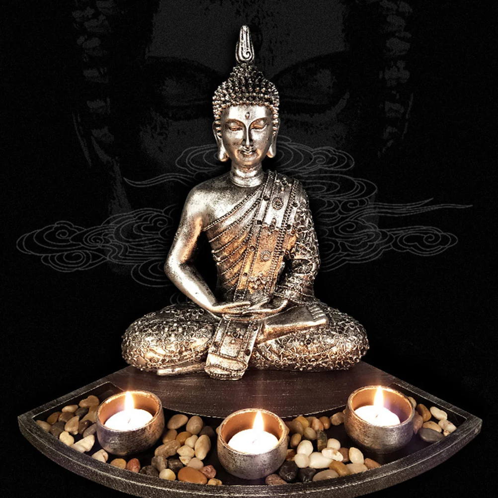 

Buddha Holder Elegant Candlestick for Study Table Desktop Adornment Wedding Gift Home Decoration Buddha Holder