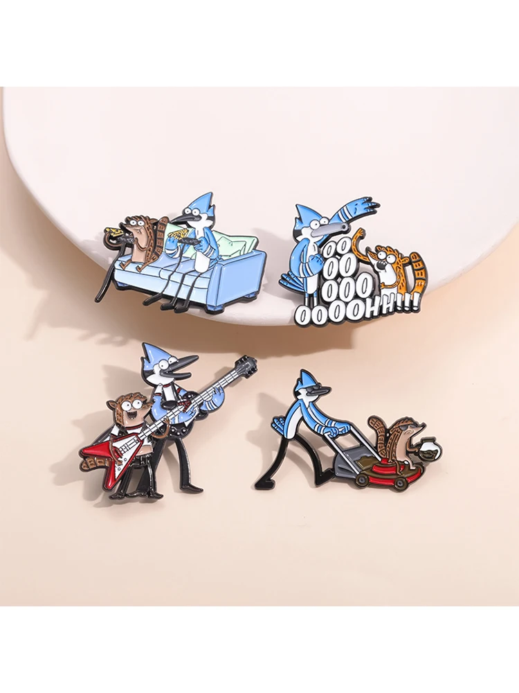 Śmieszne filmy animowane Cartoon emaliowane szpilki codzienne życie broszki przypinka do klapy plecak ubrania dekoracyjna biżuteria prezent dla przyjaciół — zdjęcie 2