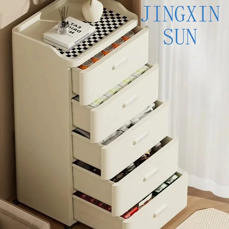 Drawer Type Storage Box Multifunctional Bedroom Organizer Boxes Accessory Organizing Cases Large Containers with Wheels