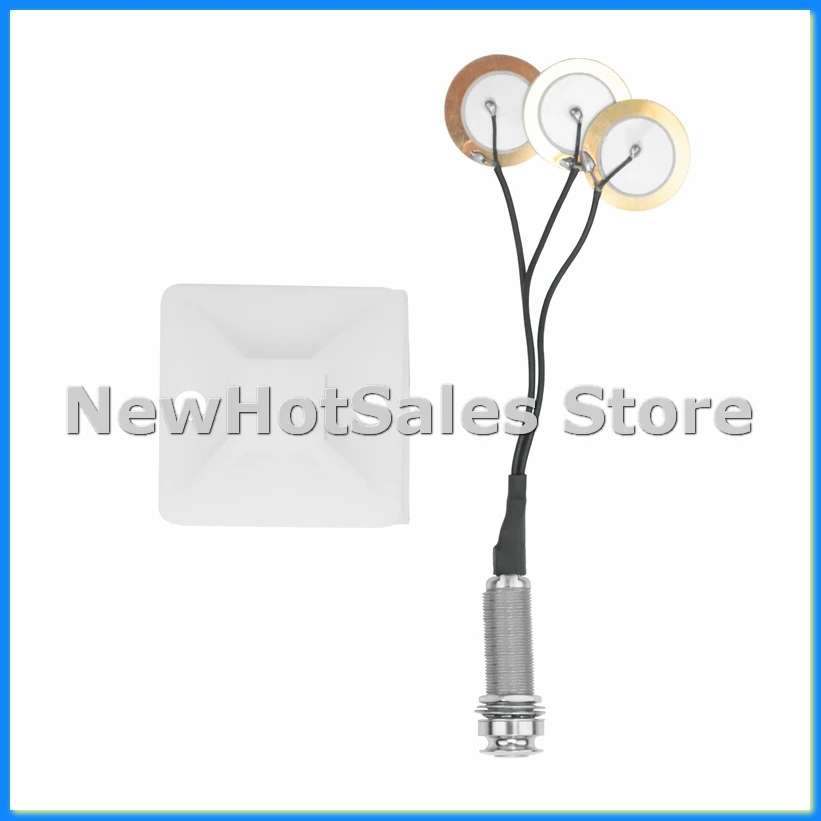 Piezo Contact Microphone 3 Transducer Pickups with end pin jack for Kalimba-AT48