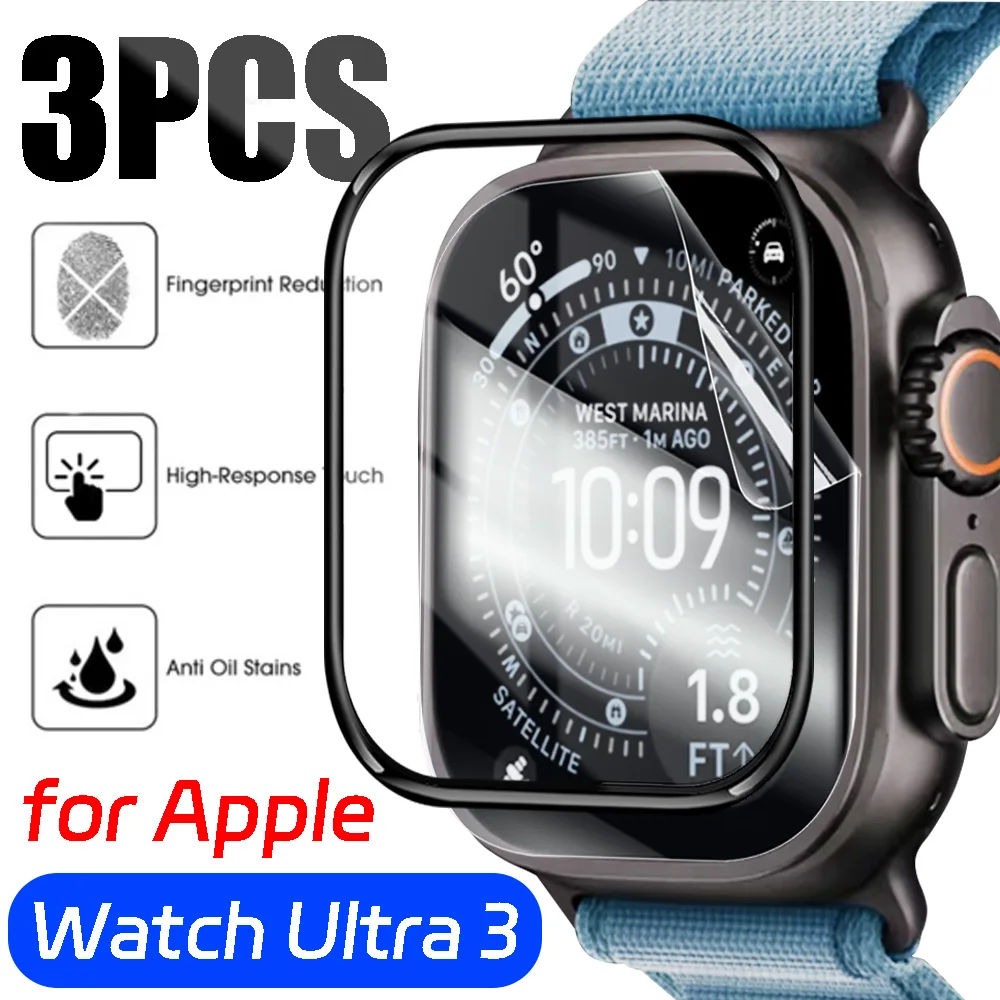 

Гидрогелевая пленка для защиты экрана Apple Watch Ultra 3, прозрачная защитная мягкая пленка из ПММА от царапин HD для Apple Watch Ultra 3