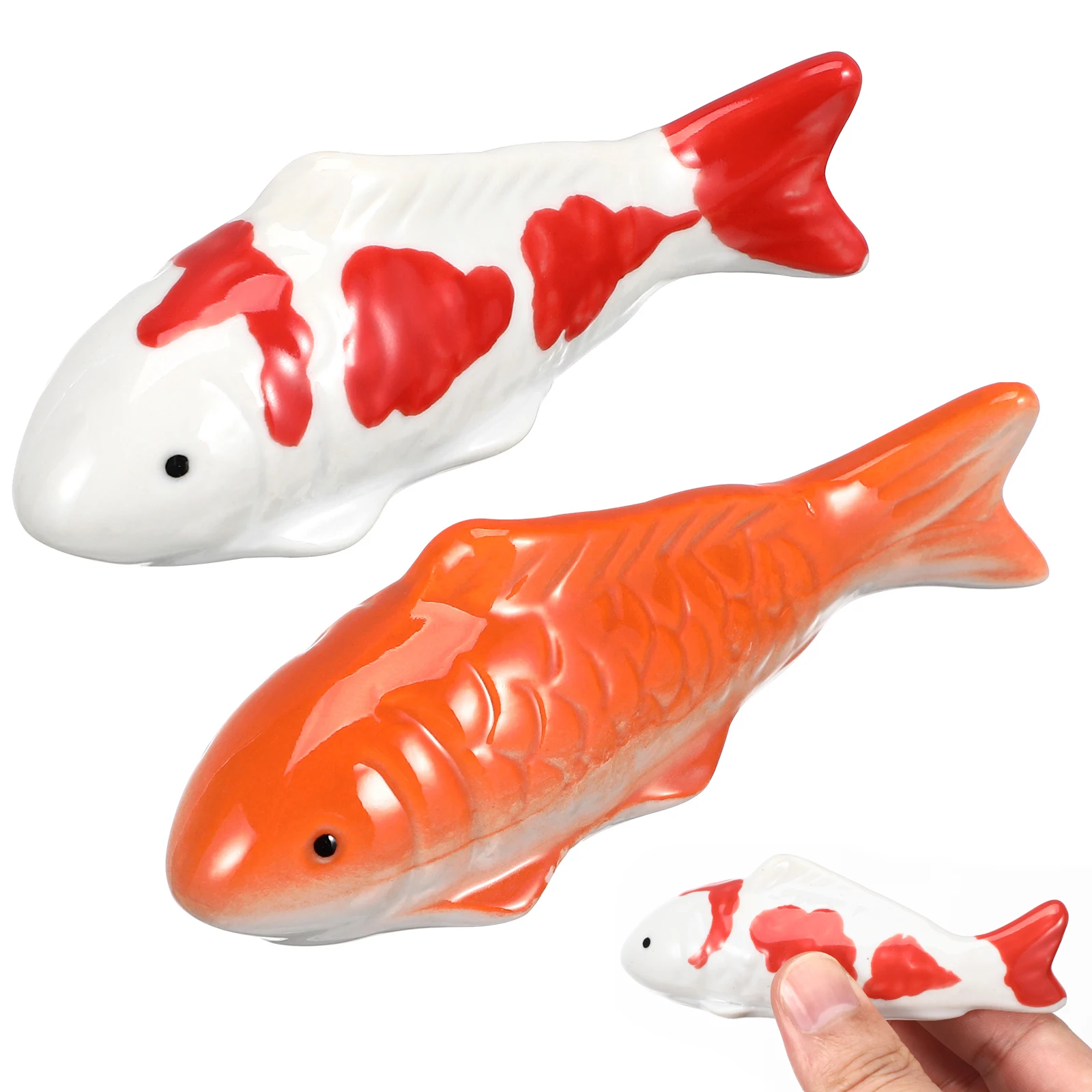

2Pcs Lifelike Floating Fish Aquarium Ornaments Natural Look Fish Tank Decor for Salt Water Pond Vivid Aquatic Environment