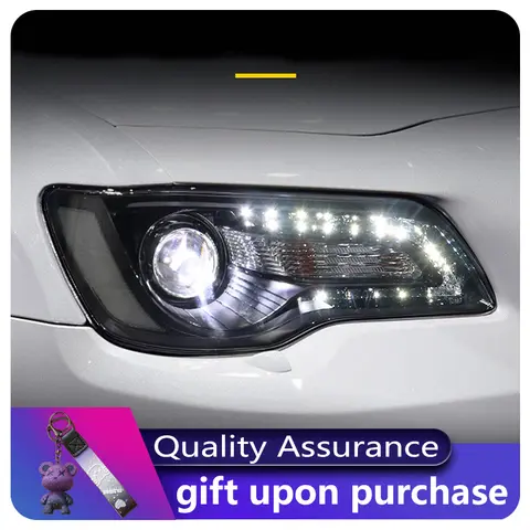 A Pair of Headlights For Chrysler 300C 2011-2017 Front Light DRL Head Lamp Vehicle Supplies LED Configure Daylight Car Accessory