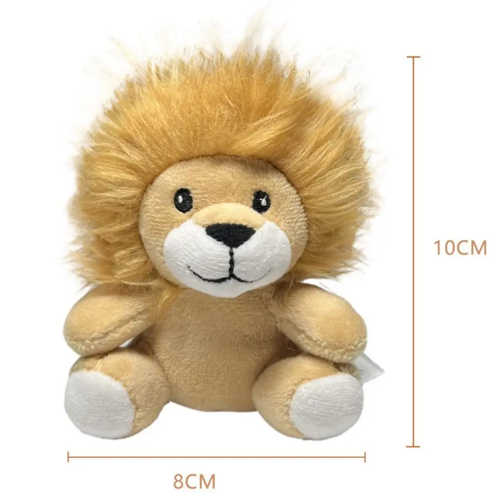 Animales del bosque animales del bosque muñeco de peluche colgante León mono animales del bosque llavero de peluche 10cm Mini llavero de muñeco de peluche