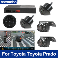 Carsanbo Dash Cam 360 For Toyota Prado Video Recorder System Accessory Four View Reverse Cameras Bird Eye Interlligent 1080P