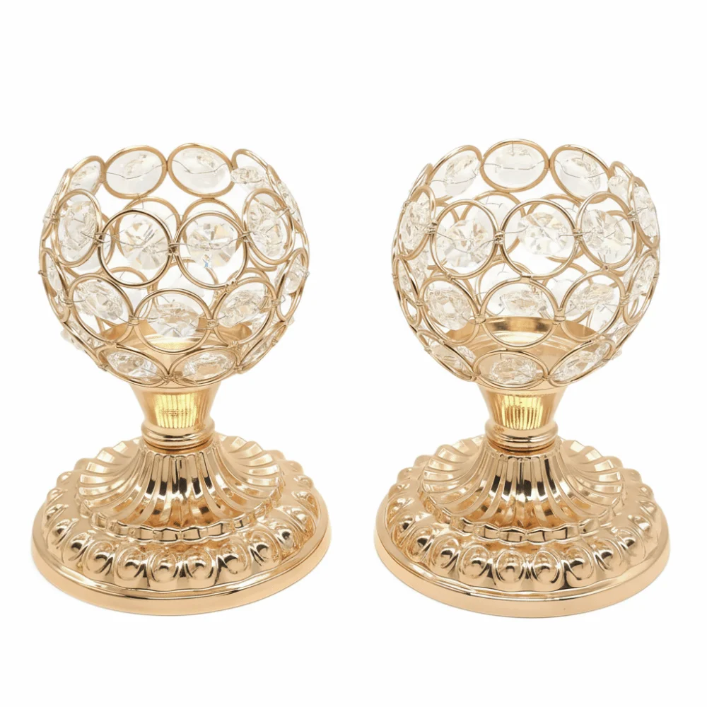 

New Elegant Crystal Candle Holders Shiny Multi-scene Candlestick Holder Candle Stand Crystal Candlestick Home Decor