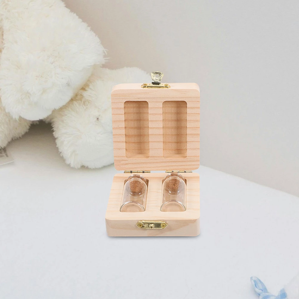 

1 Set Baby Keepsake Box For Fetal Hair Umbilical Cord Storage Large Capacity Memory Boxnewborn Kids Keepsake Container Wood