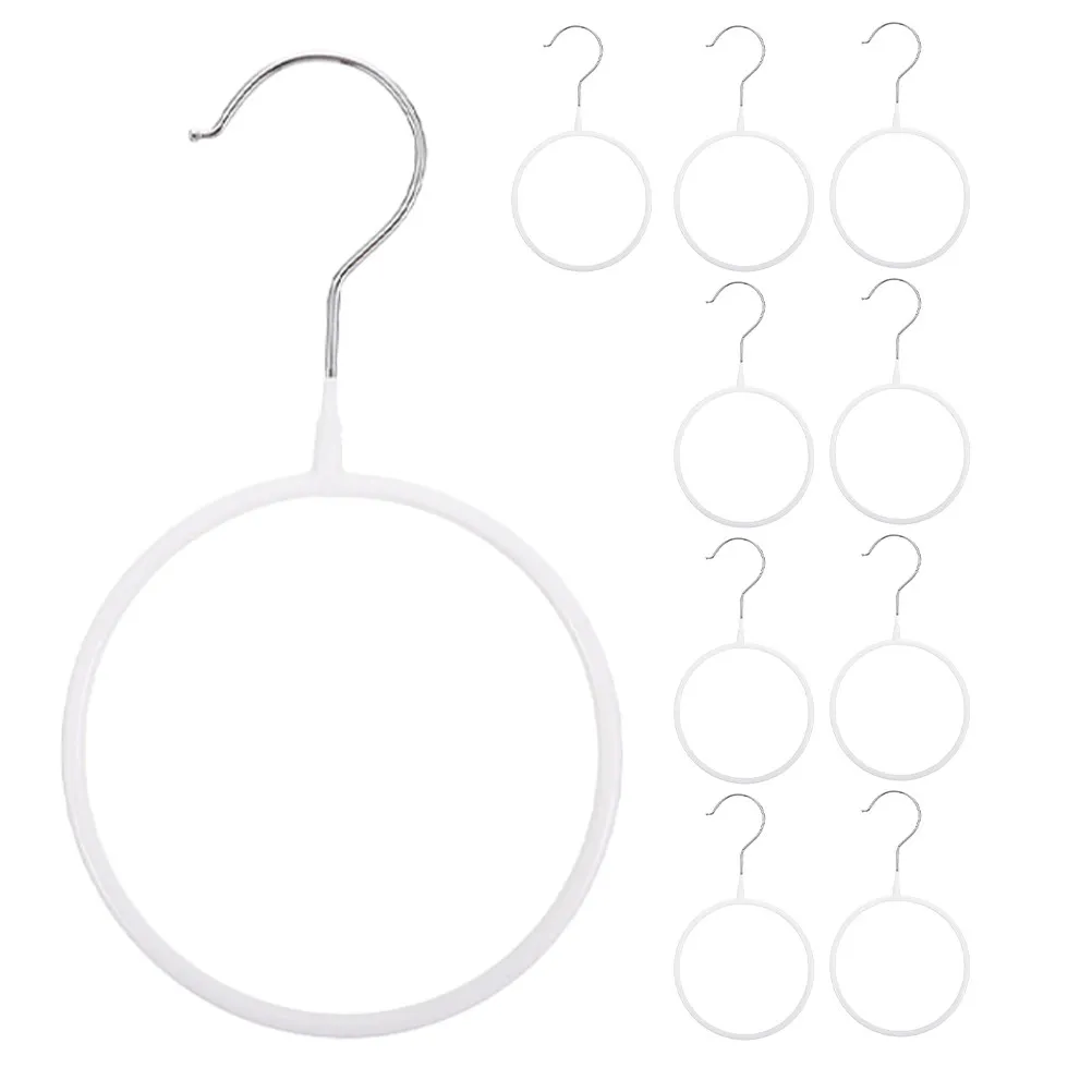 

Набор из 10 прочных кольцевых органайзеров для шарфов, галстуков и ремней, многофункциональная подставка для хранения в шкафу, держатель для шарфов