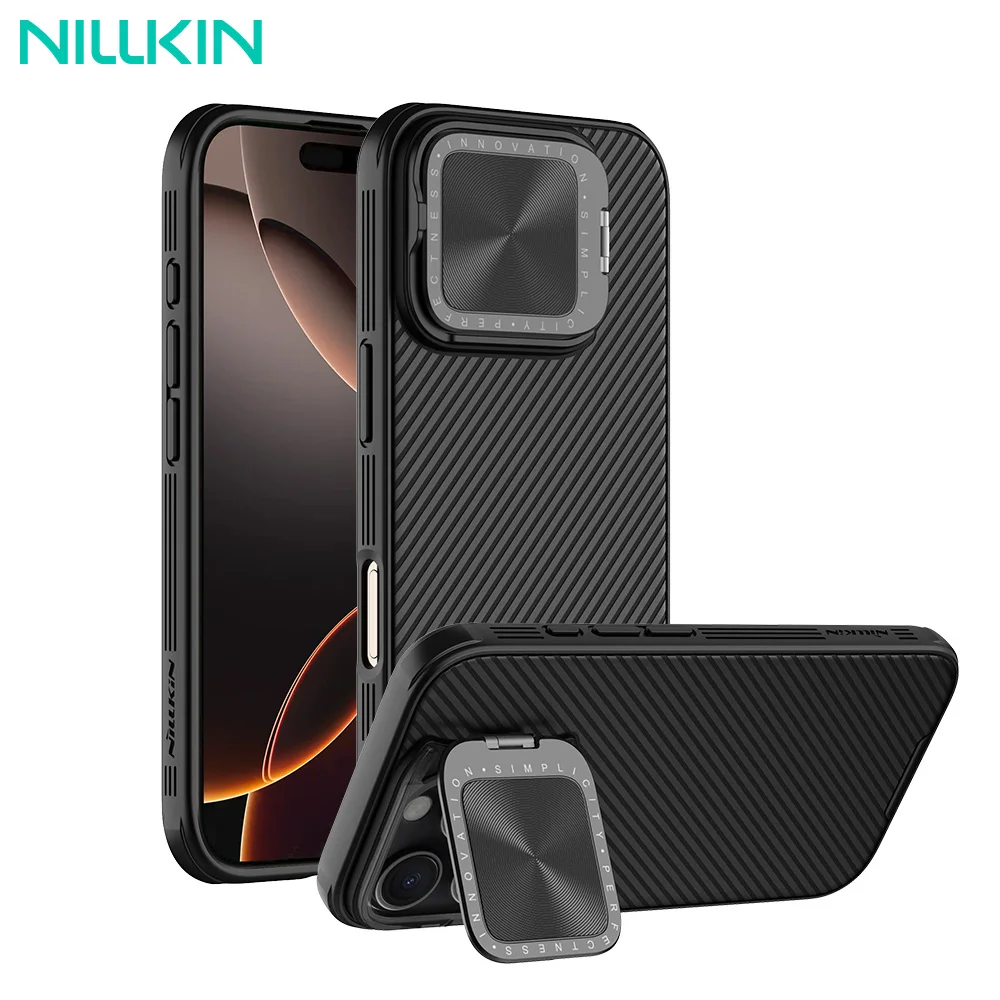 

Чехол Nillkin для iPhone 16 Pro Max, защитный чехол, полная защита, держатель камеры, противоударный жесткий чехол-накладка для iPhone 16 Pro, чехлы