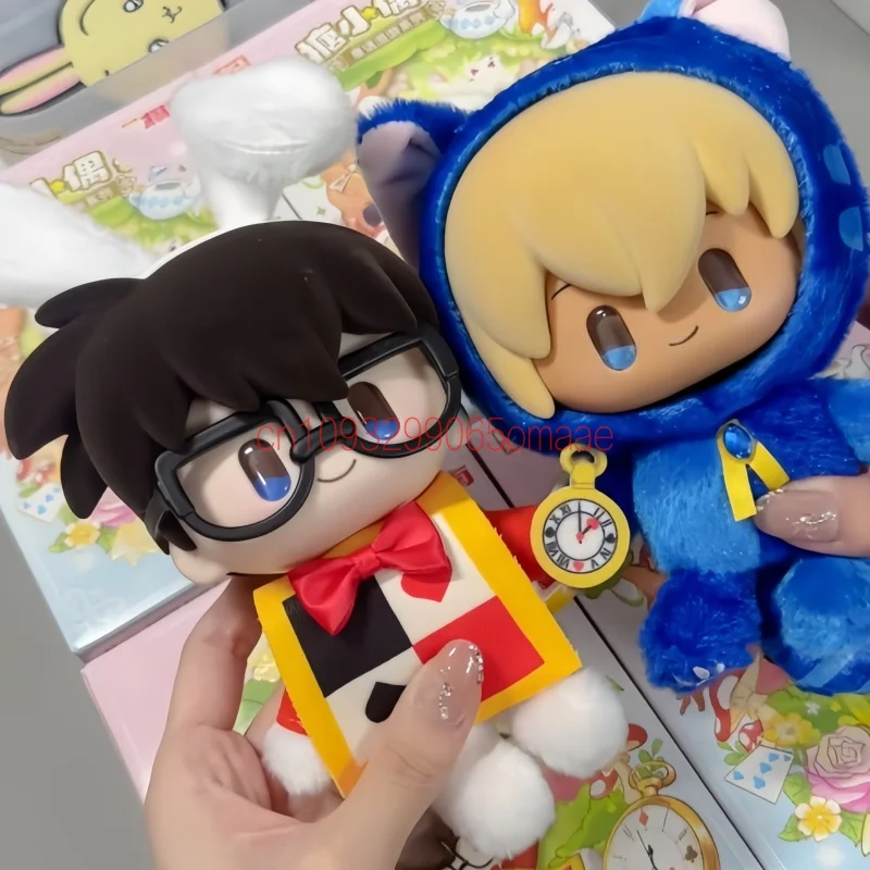 Detective Conan Kawaii Blind Box Vinyl Plush Bag Pendants Anime Shinichi Kudo Ran Mouri Kaito Kid Amuro Tooru Bag Hanging Decor
