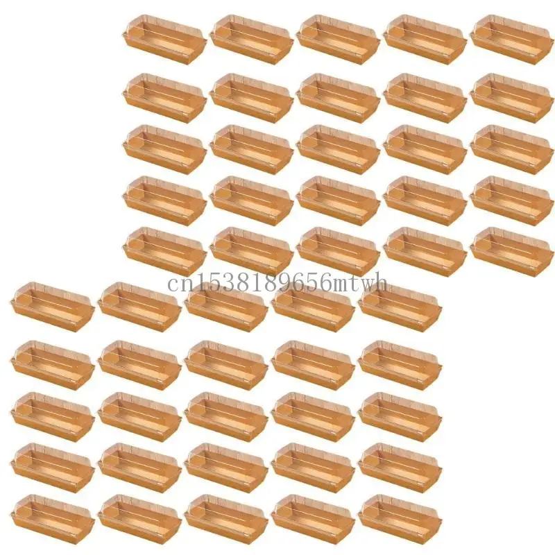 

50pcs Small Dessert Boxes with Clear Covers for Bakery and Snacks Presentation B03D
