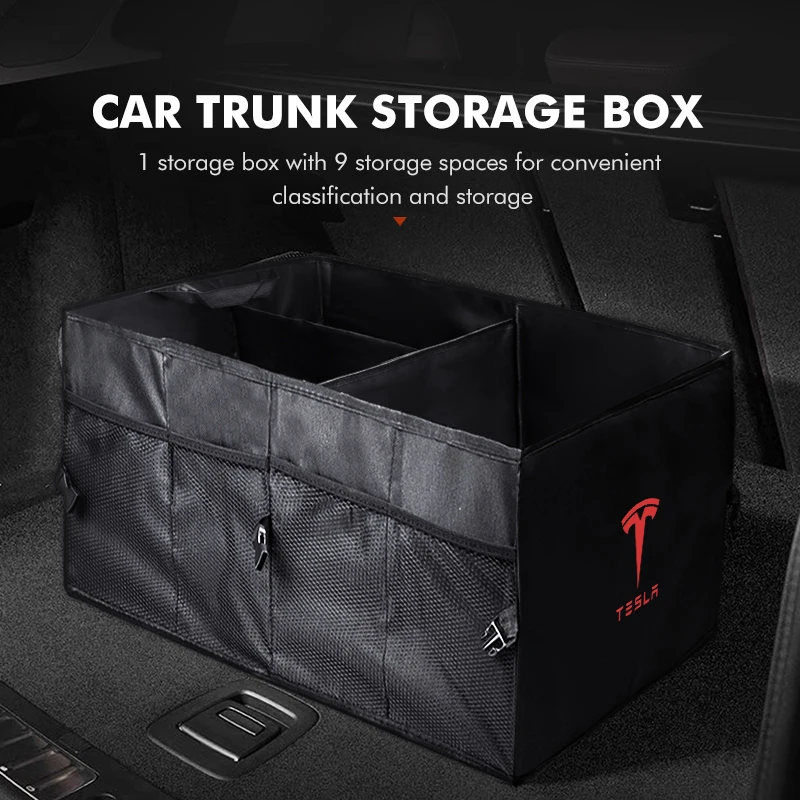 For Tesla Car Trunk Organizer Eco-Friendly Collapsible Cargo Storage Tool Model 3 S Y X