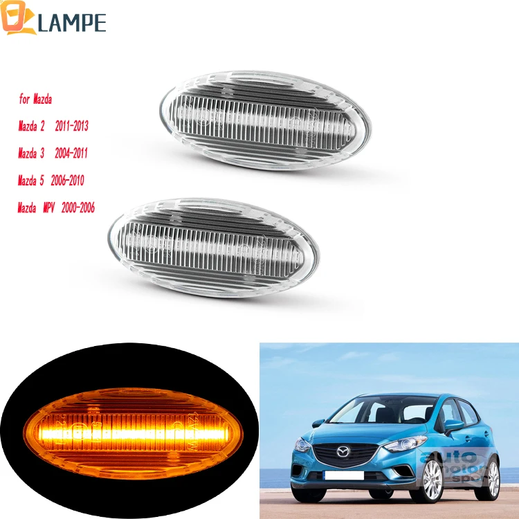 

2 шт., динамический/нормальный сигнал поворота для Mazda 2, Mazda 3 2004-2011, Mazda 5 2006-2010