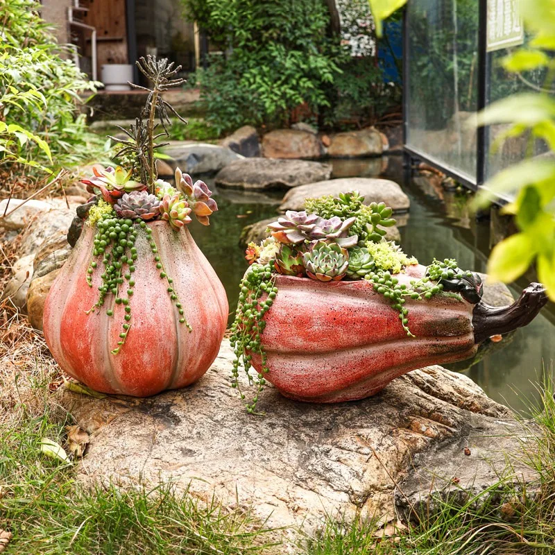 

Retro Large Diameter Succulent Plant Flower Pot Personalized Outdoor Balcony Garden Decoration Courtyard Landscaping Arrangement