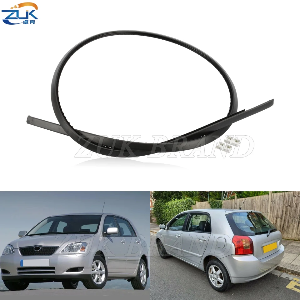 ZUK Car Roof Drip Finish Moulding Top Rubber Seal Strips For TOYOTA COROLLA HB Hatchback E12 2002-2006 With Free Clips