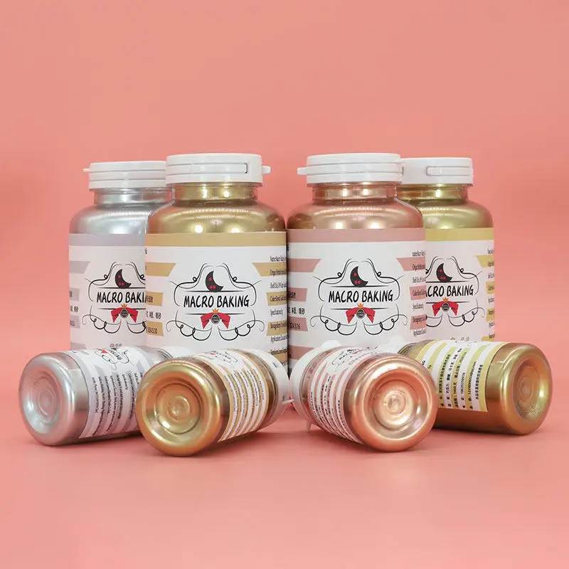 Flipped Sugar Macaron French Decorative Gold Powder Bow Coloring Powder Silver Copper Royal Gold Cake Decoration Accessories