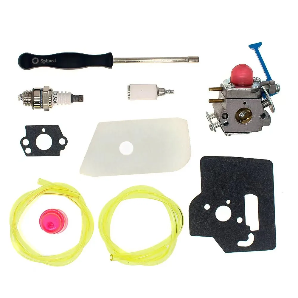 

Carburetor Kit For Husqvarna 124C 124L 125L 125LDX 128LD Jonsered Replace Zama C1Q-W38 545081850 With Air Filters&Fuel Line