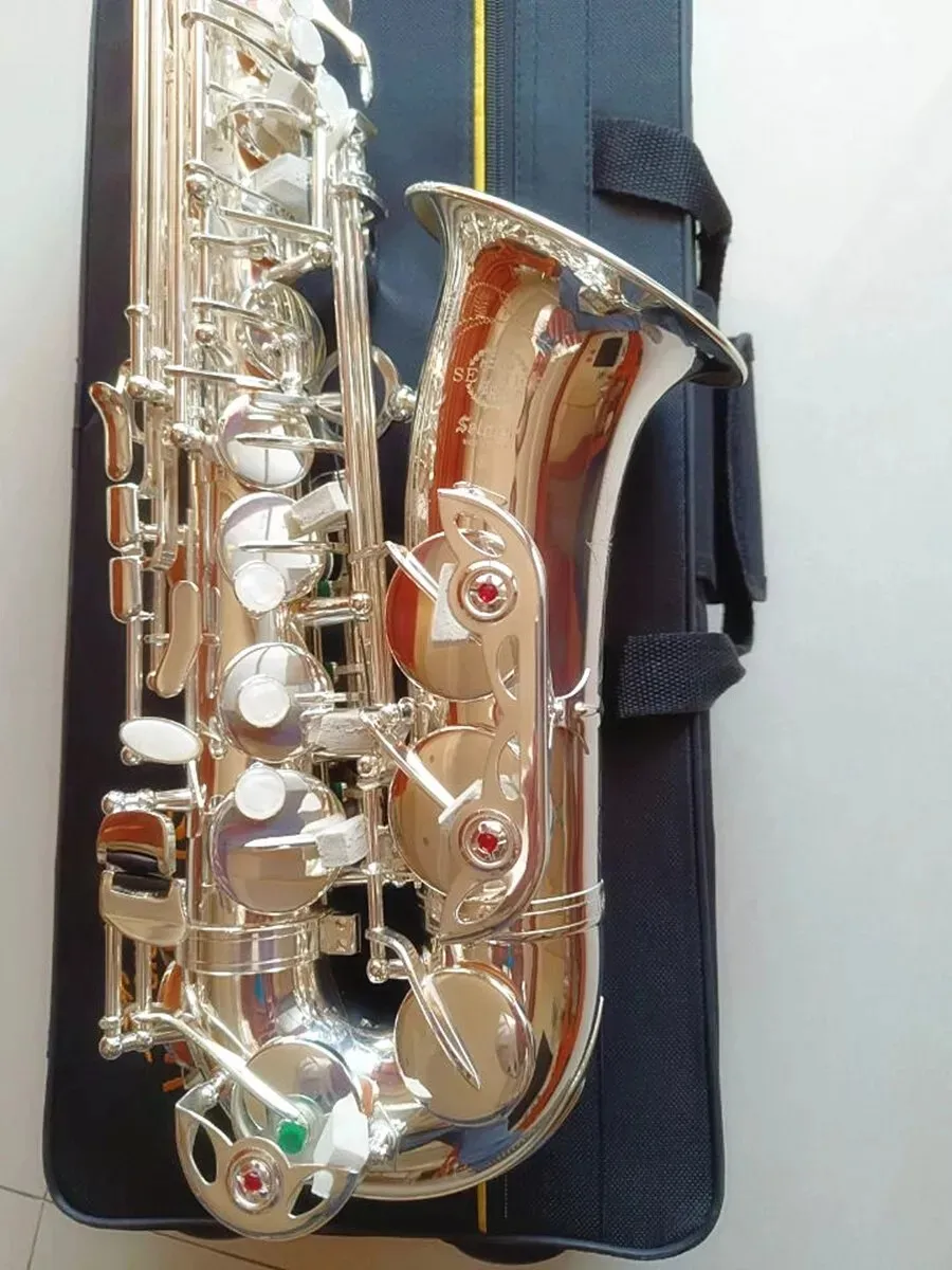 

New Sax Alto Saxophone Eb Silver Plated E-Flat saxophone With Case