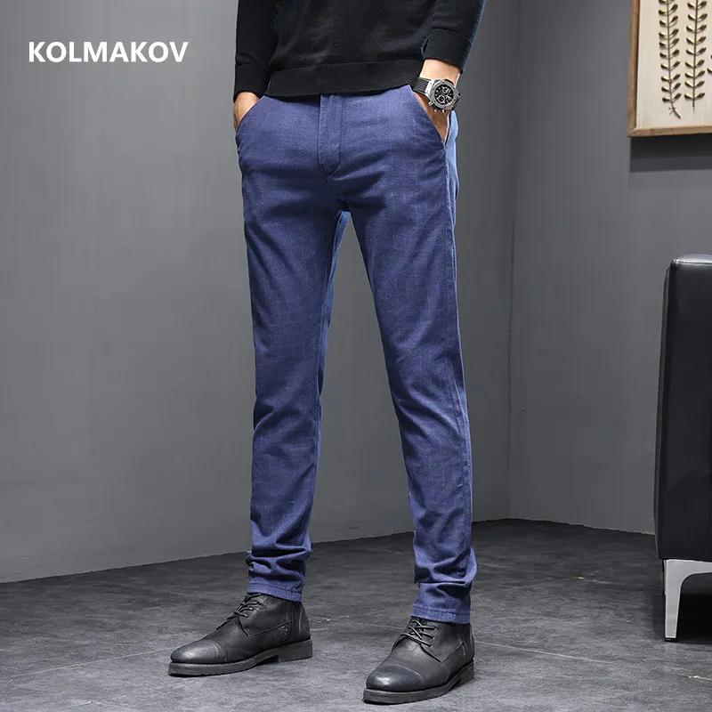 Calça casual reta masculina, calça de algodão de alta qualidade, nova chegada, outono e primavera, K1509, 2023