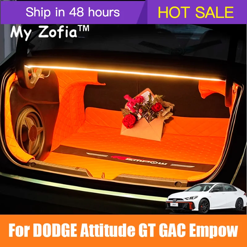 For New DODGE Attitude GT GAC Empow 2024 2025 Car Rear Trunk Brighten LED Strip Modified Lighting Waterproof Flexible Auto parts