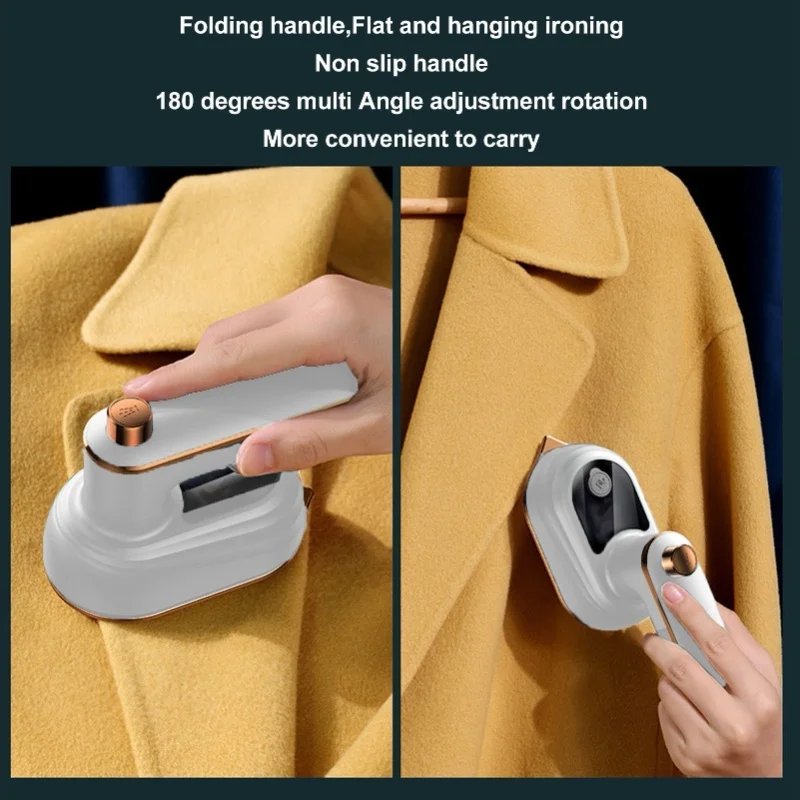 110V-240V Mini Ironing Machine Rotatable Folding Handle Thermostat Portable Handheld Iron