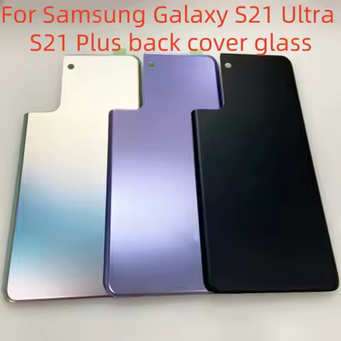 Back cover For Samsung Galaxy S21 Plus-S21 Ultra Glass Panel Rear Door Battery Housing Case Adhesive Replacement