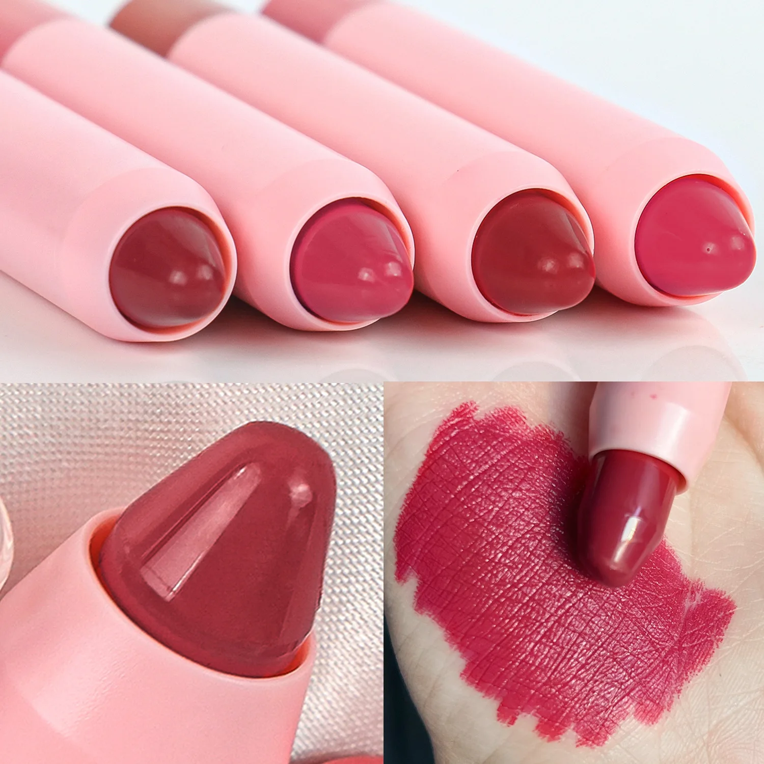 Private Logo Matte Lipsticks Pencil Waterproof Long Lasting Velvet Lip Stick Non-Stick Makeup Lip Tint Pen Cosmetic Bulk 30pcs