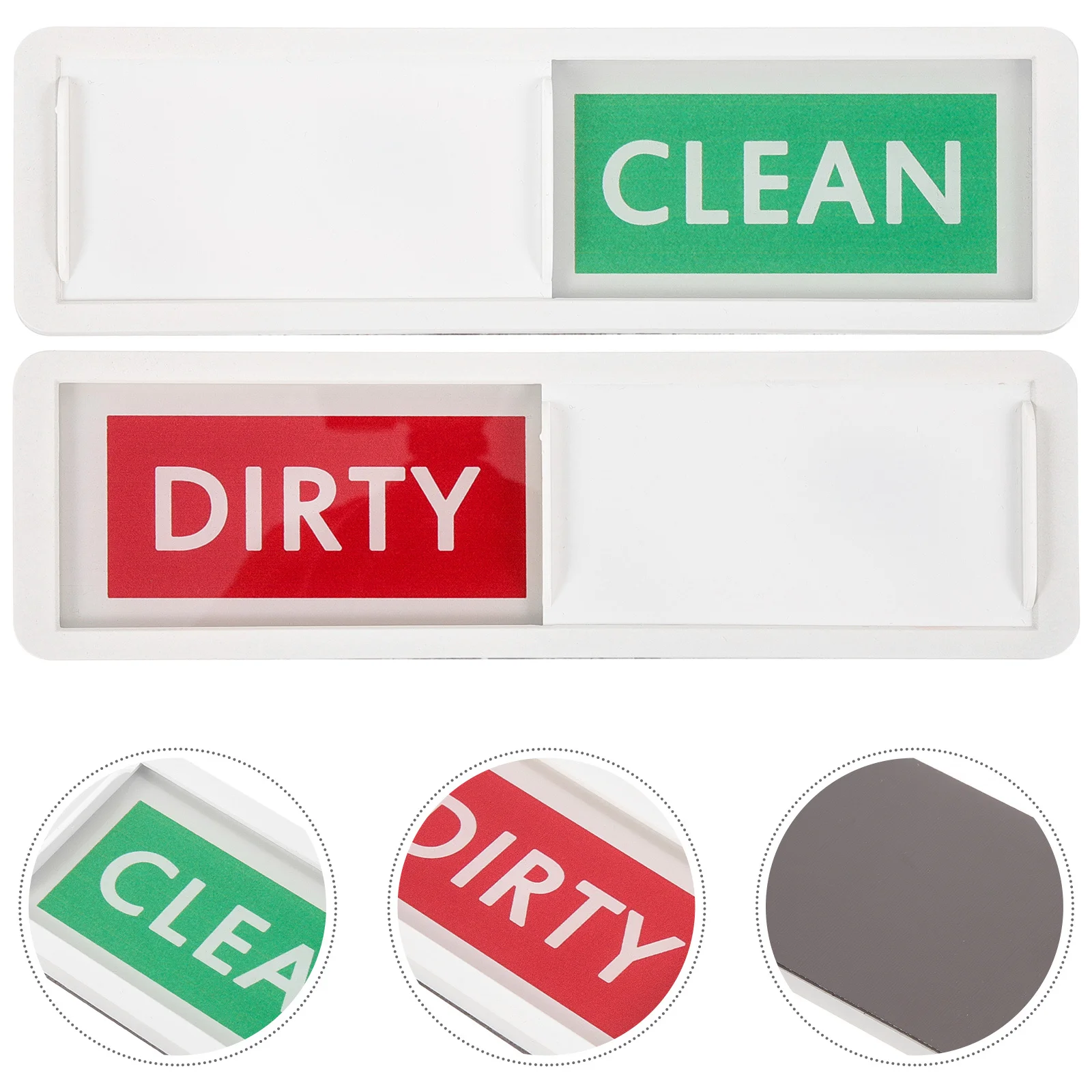 

2 Pcs Dish Washer Sign Dishwasher Clean Dirty Magnet Clean/dirty for ABS Dishes and