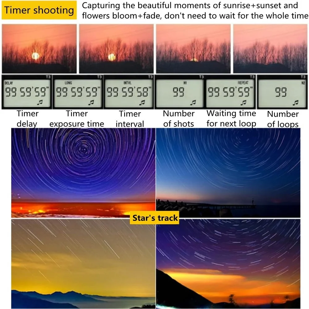 Mcoplus MC-DC2 Digital Camera Timer Remote Control Shutter Release for Nikon D90 D3100 D750 D780 D7500 D7200 D7100 D7000 D5600