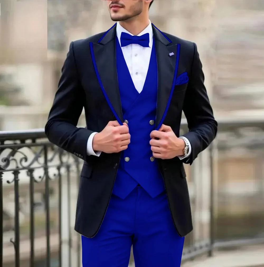 

Formal Men's Suit Custom Wedding Tuxedo Slim Fit Groomsmen 3-Piece Suits Full Set Banquet Groom Suits