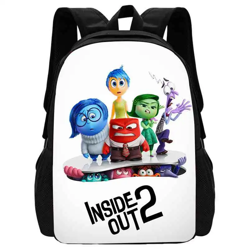 Disney Inside Out Anime Cartoon Printed Shoulders, Grand sac à dos pour enfants, Cadeaux de retour à l'école, 2 sacs à dos