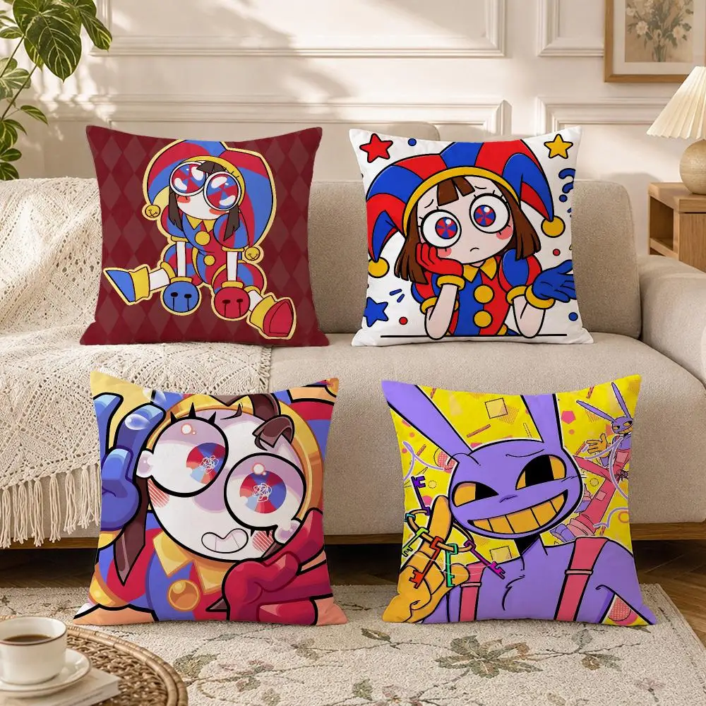 Game The Amazing Digital CircusS Cushion Cover Soft Square Throw Pillow Covers Set for Sofa Bedroom Car Home Decoration