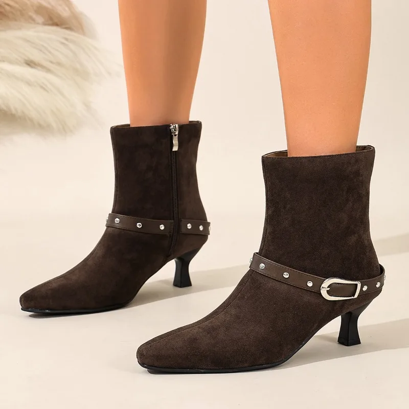 New Winter Suede Women High Bo - Men Fashion Elegant บทวิจารณ์และราคา