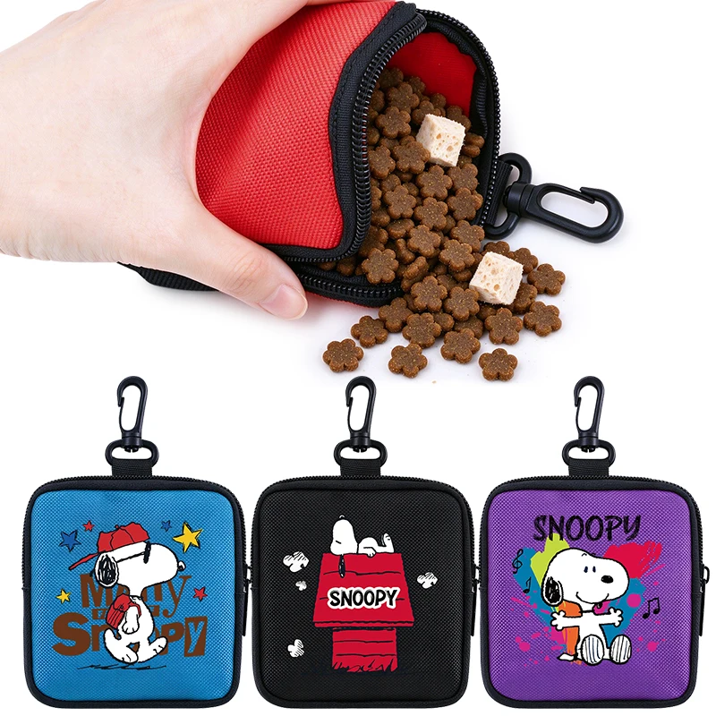 Cartoon for Snoopy Portable Dog Treat Bag Outdoor Training Dog Food Pocket Multifunctional Dog Reward Bags Pet Supplies