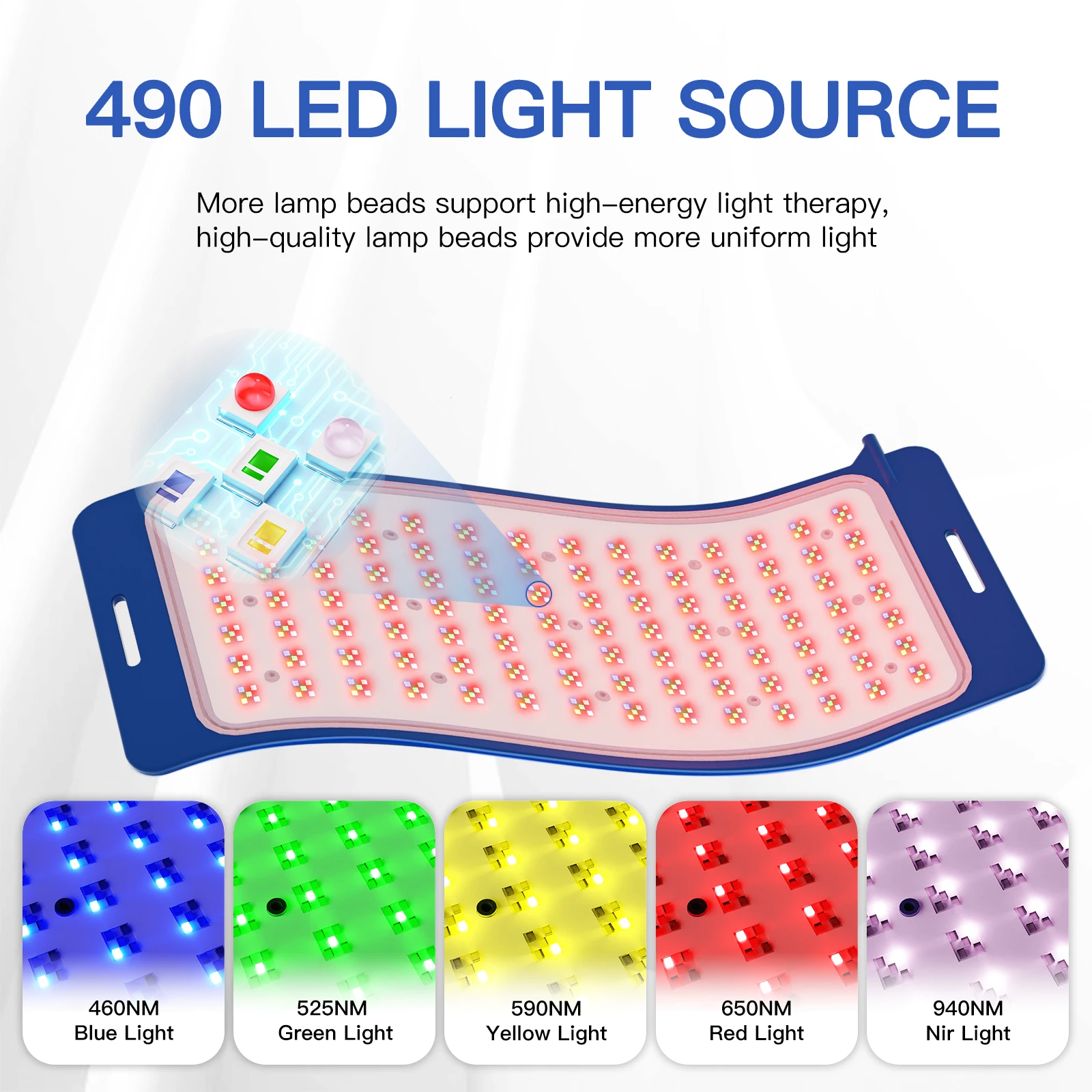 

Large Flexible Red Light Therapy In-frared Anti-aging Sauna Pad Skin-Care PDT Machine Led Light Therapy Lamp 460nm Panel Device