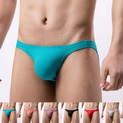 Low Waist Underwear Mens Sexy Soft U Convex Underwear Cotton Bikini Briefs Panties Shorts Lingerie Briefs Bikini Slip Homme